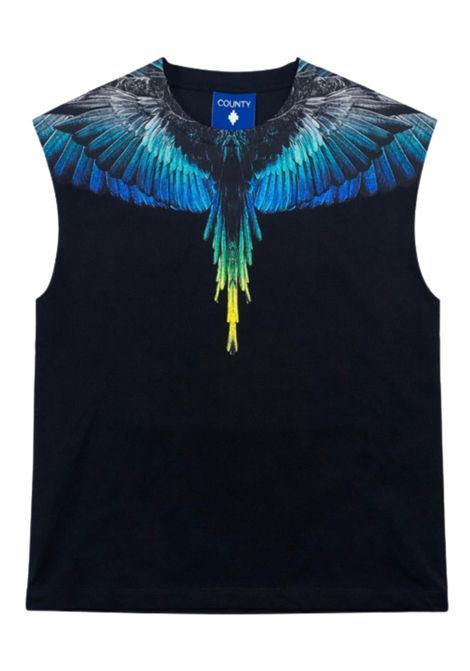 Black cotton T-shirt for children MARCELO BURLON | BTH018NERO